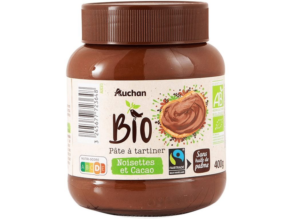 Creme Para Barrar Cacau Avelãs 13% 400g - AUCHAN BIO