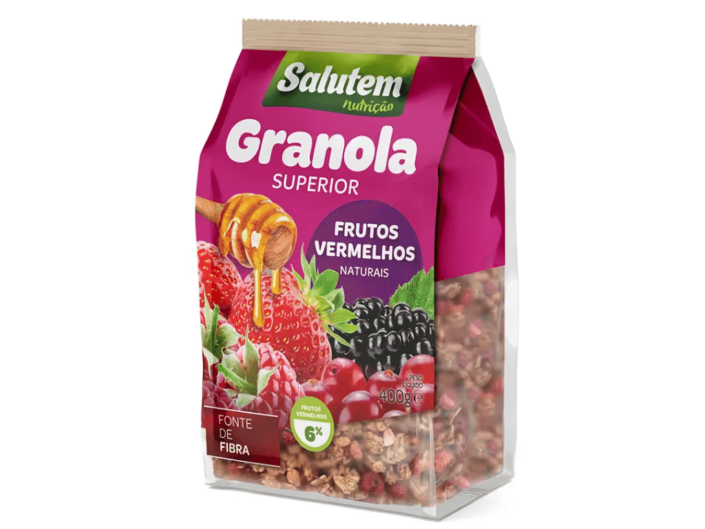 Granola Superior Frutos Vermelhos 400 G - SALUTEM
