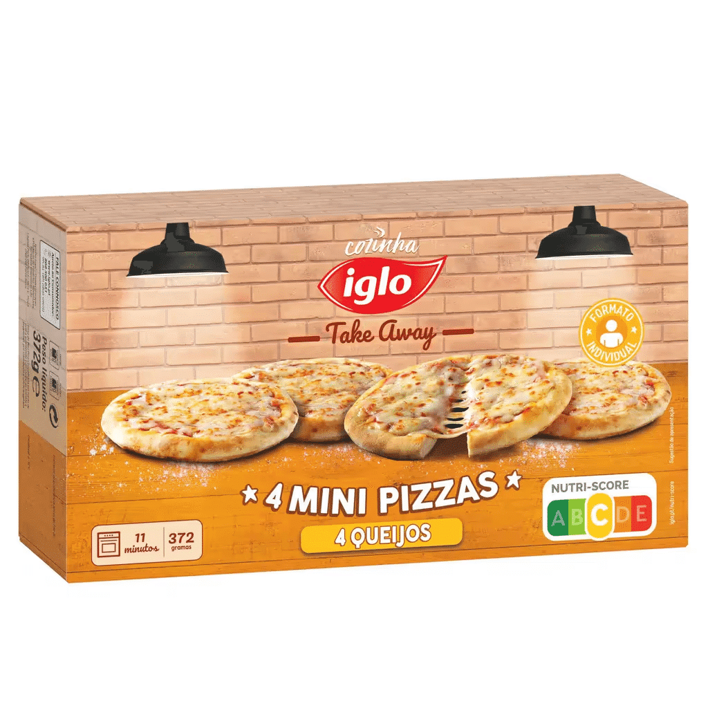 Mini Pizzas 4 Queijos - IGLO TAKE AWAY