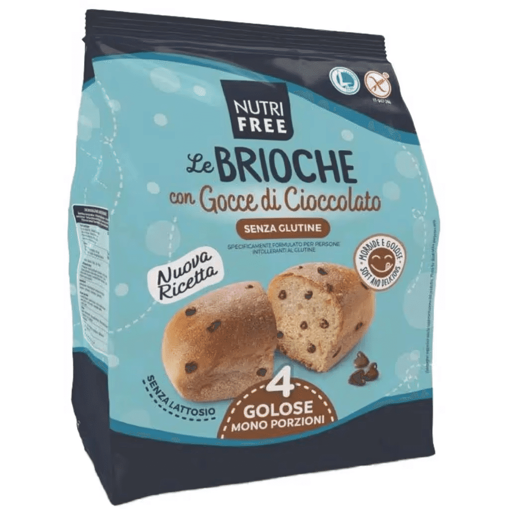 Bolo Brioche com Pepitas de Chocolate sem Glúten - NUTRIFREE