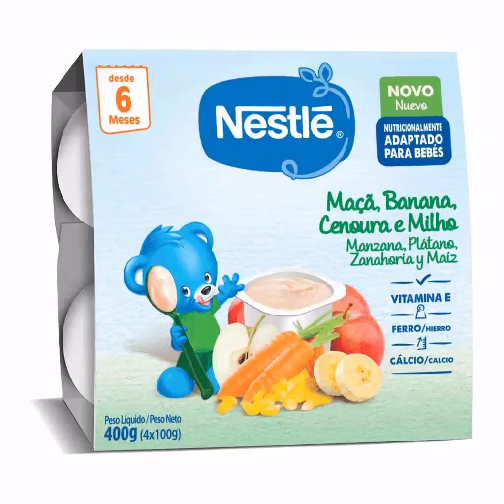 Iogurte Bebé Maçã, Banana, Cenoura e Milho - NESTLÉ
