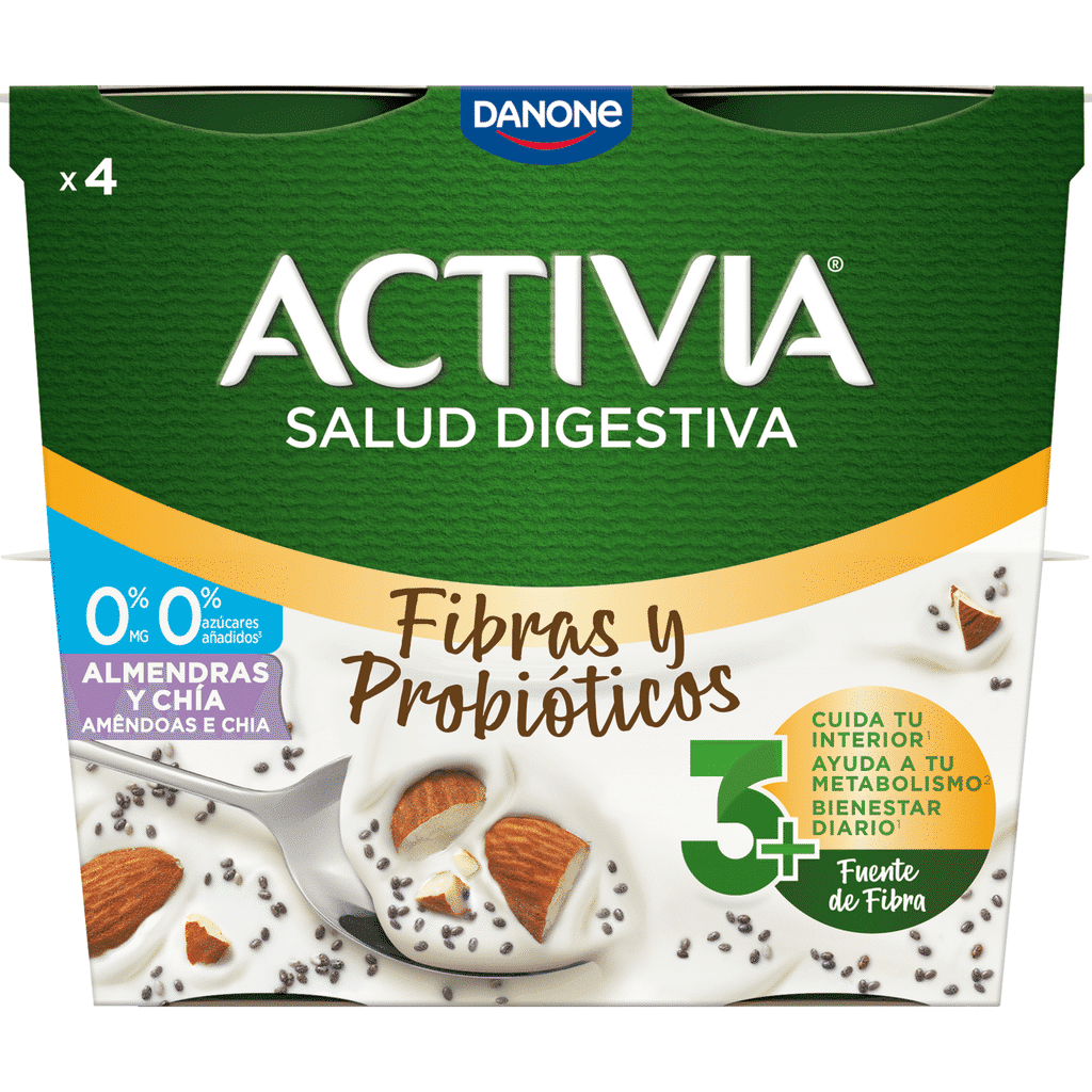 Iogurte Bifidus Pedaços Magro Chia e Amêndoa - ACTIVIA DANONE