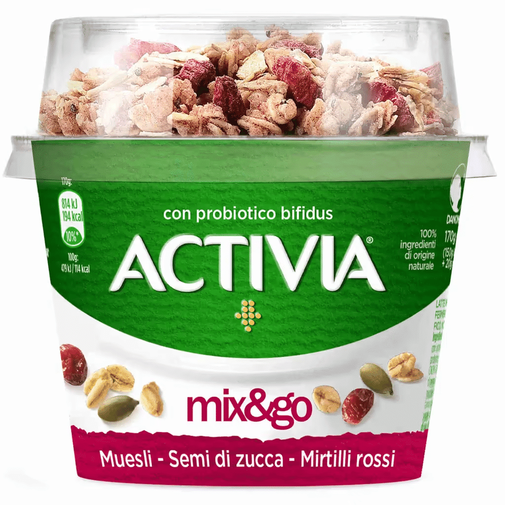 Iogurte Bifidus Topper Cereais Muesli e Arando - ACTIVIA