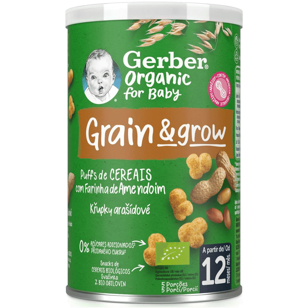 Snack bio base de milho e aveia com amendoim, 35g - GERBER