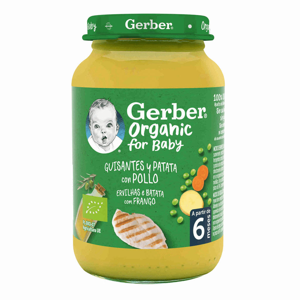 Refeição para Bebé Ervilha, Batata e Frango +6m - GERBER