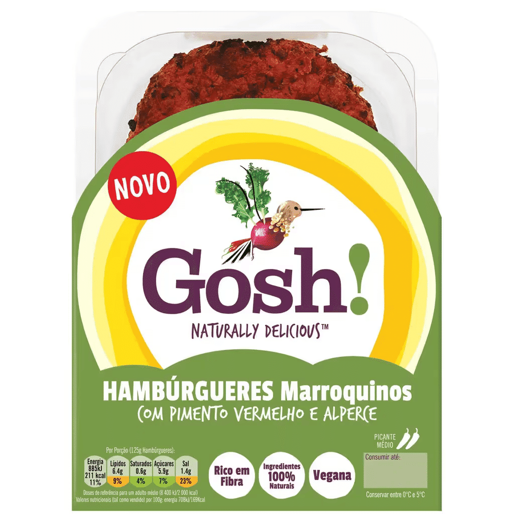 Hambúrguer Marroquino com Pimento Vermelho e Alperce - GOSH!