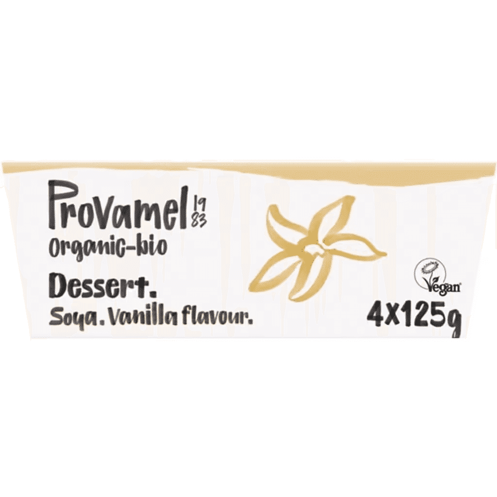 Sobremesa de Soja com Baunilha Biológica Pack 4 embalagem 125 g - PROVAMEL