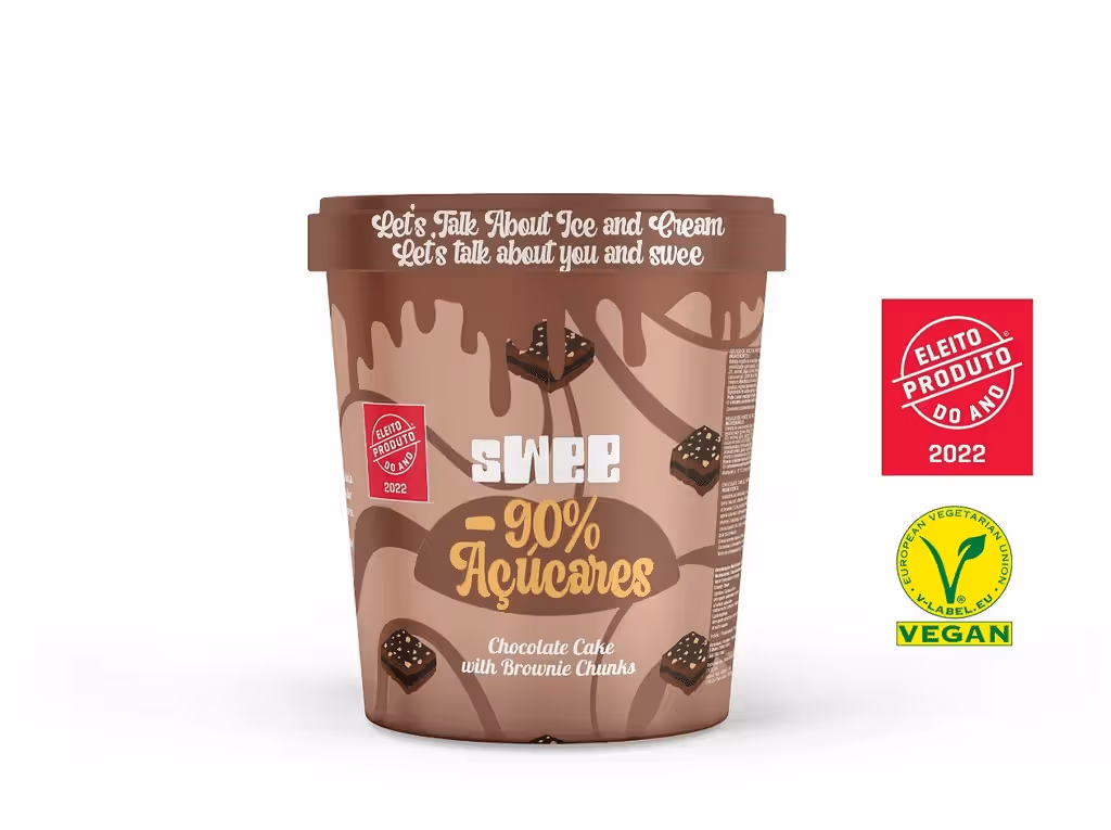 Gelado Vegan Bolo Chocolate E Brownie 500ml - SWEE