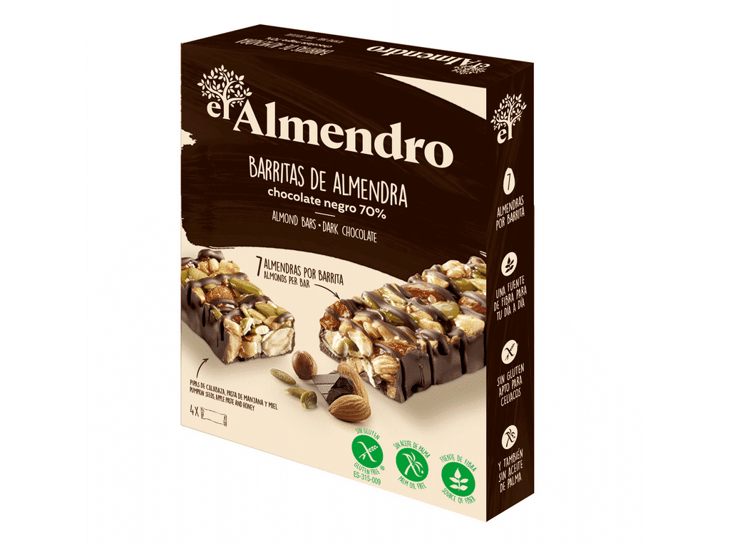Barras De Cereais Chocolate Negro 70% 100g - EL ALMENDRO
