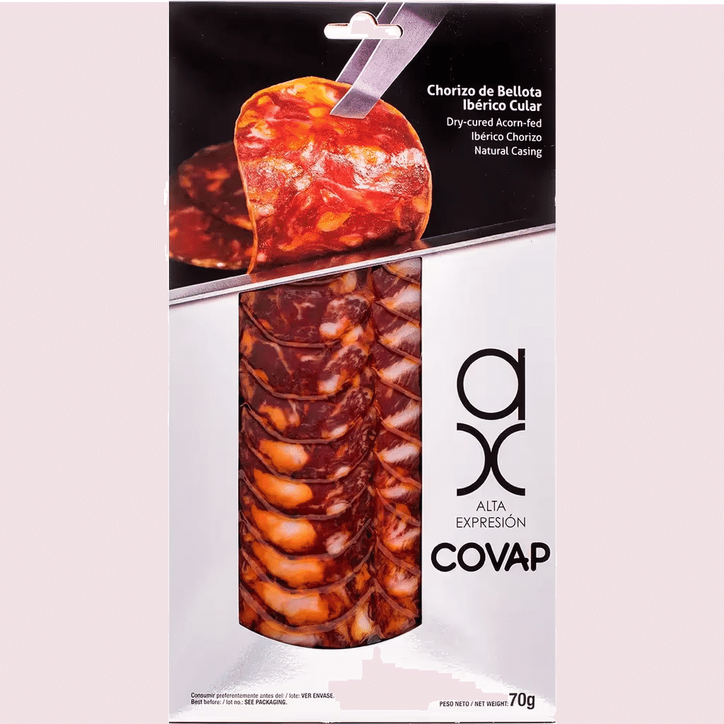 Chouriço Ibérico Bolota Fatiado à Mão unidade 70 g - ALTA EXPRESION
