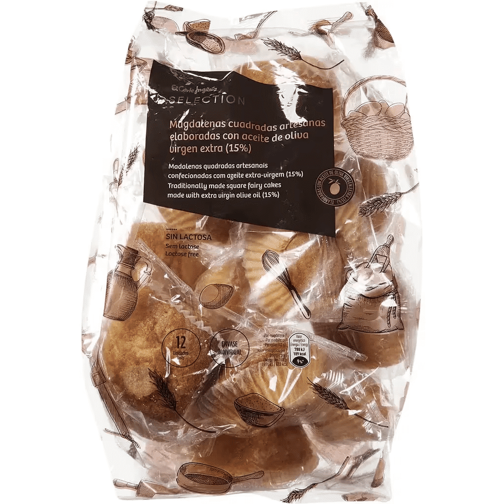 Madalenas Artesanais sem Lactose embalagem 480 g - EL CORTE INGLÉS SELECTION
