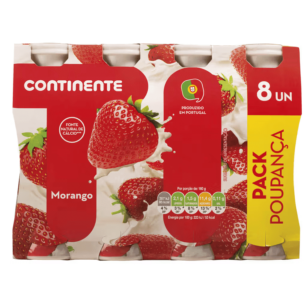 Iogurte Líquido Morango Pack Poupança - CONTINENTE