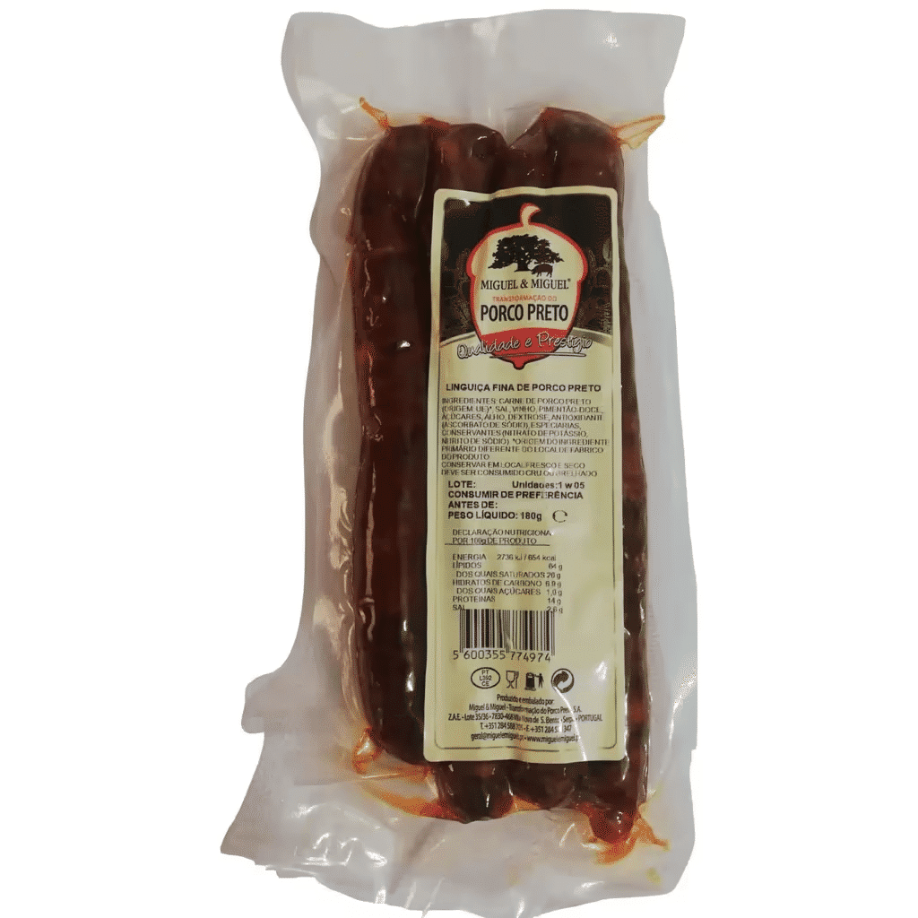 Linguiça Fina de Porco Preto - MIGUEL & MIGUEL
