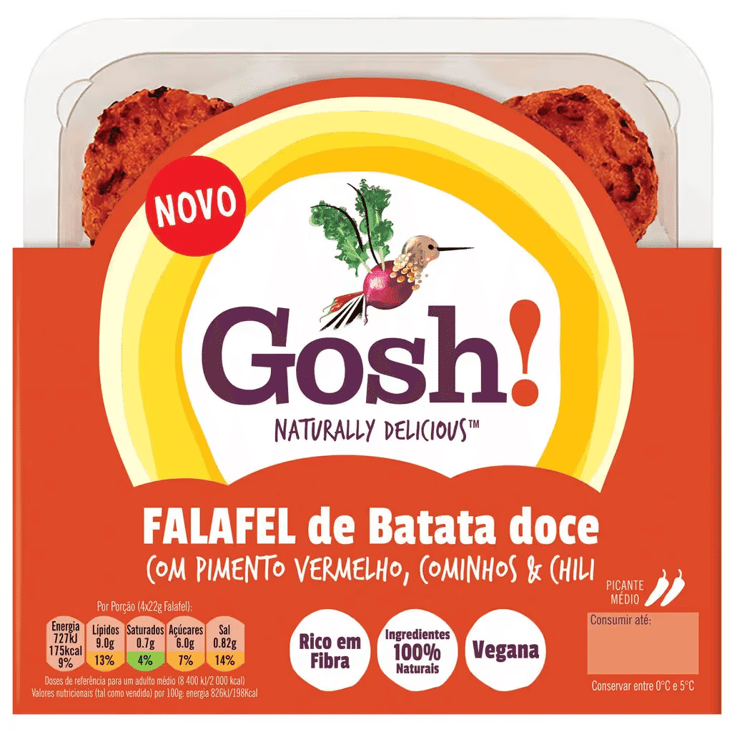 Falafel de Batata Doce com Pimento Vermelho, Cominhos e Chili - GOSH!