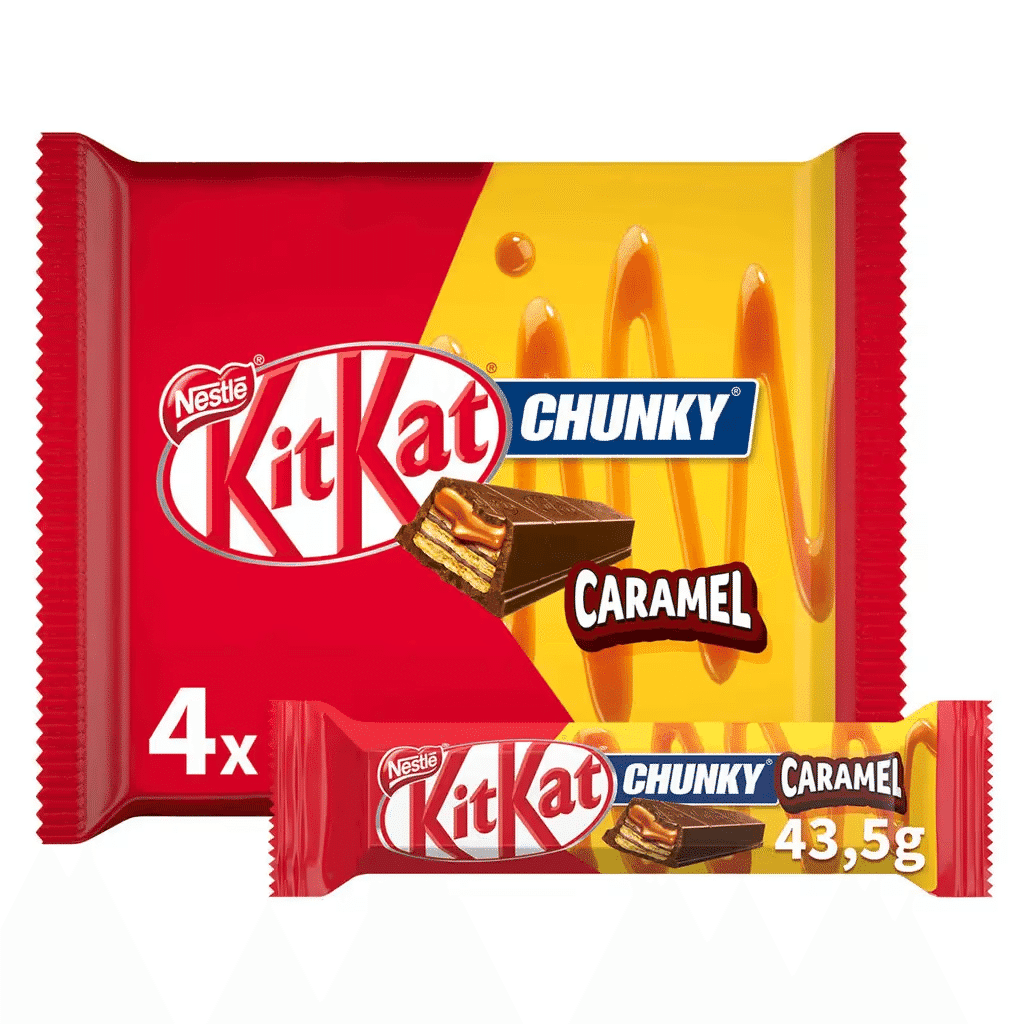 Snack de Chocolate de Leite e Caramelo Chunky - KIT KAT