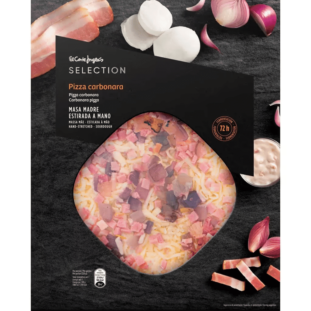 Pizza Carbonara embalagem 440 g - EL CORTE INGLÉS SELECTION