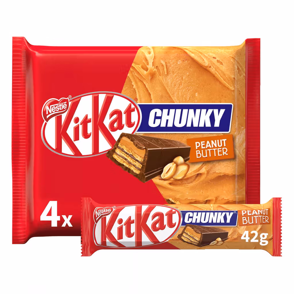 Snack de Chocolate de Leite e Manteiga de Amendoim - KIT KAT