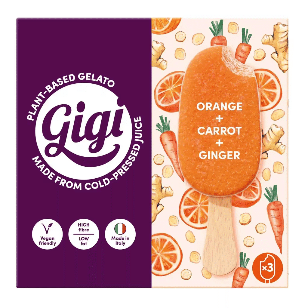 Gelado Laranja, Cenoura e Gengibre - GIGI