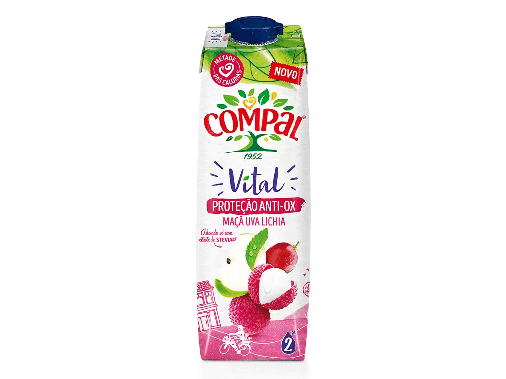 Nectar Maçã Uva Lichia 1l - COMPAL VITAL
