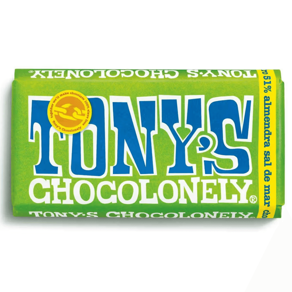 Tablete Chocolate Negro 51% Cacau Amêndoa e Sal - TONY´S