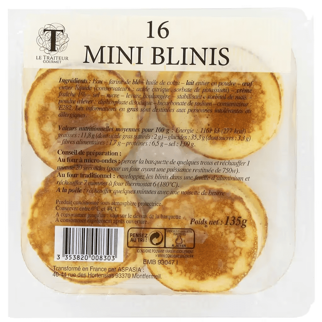 Mini Blinis - LE TRAITEUR GOURMET