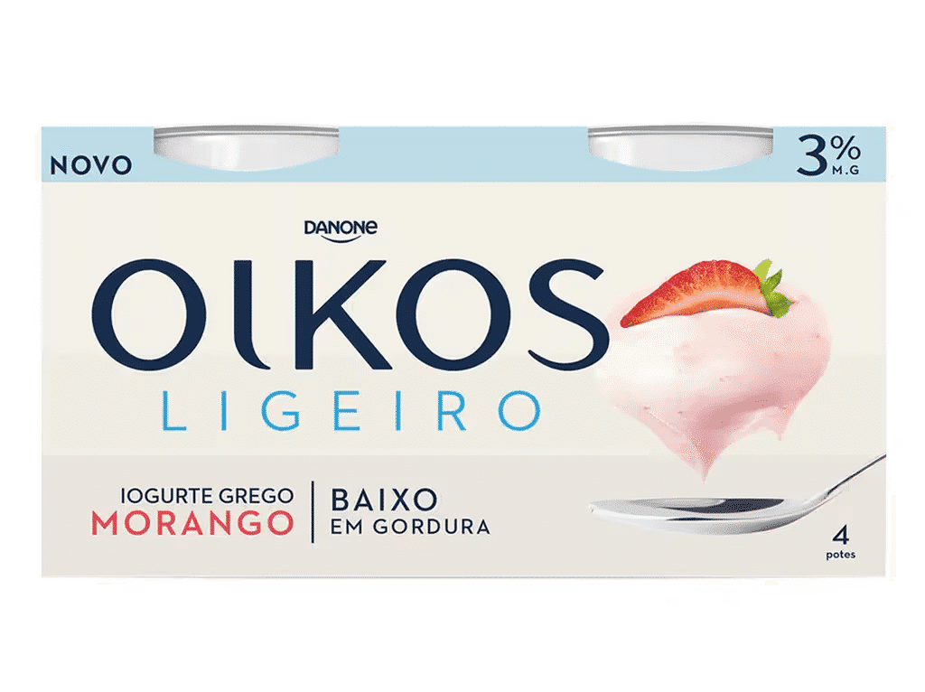 Iogurte Grego Ligeiro Morango 4x110g - OIKOS