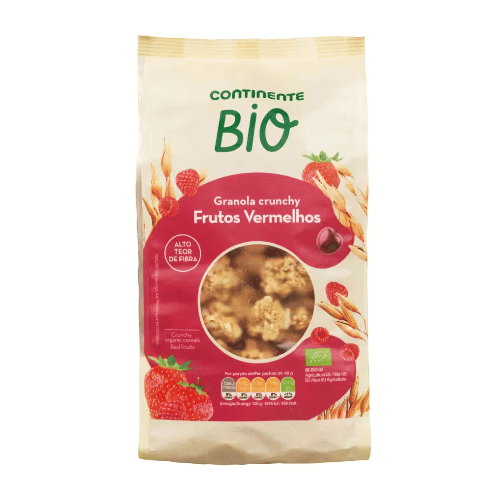 Granola Crunchy Frutos Vermelhos Biológica - CONTINENTE BIO