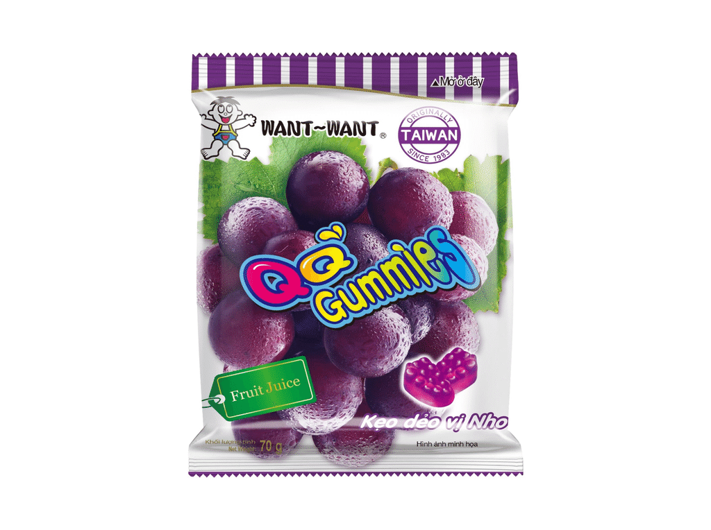 Gelatina Sabor Uva 70g - WANT WANT