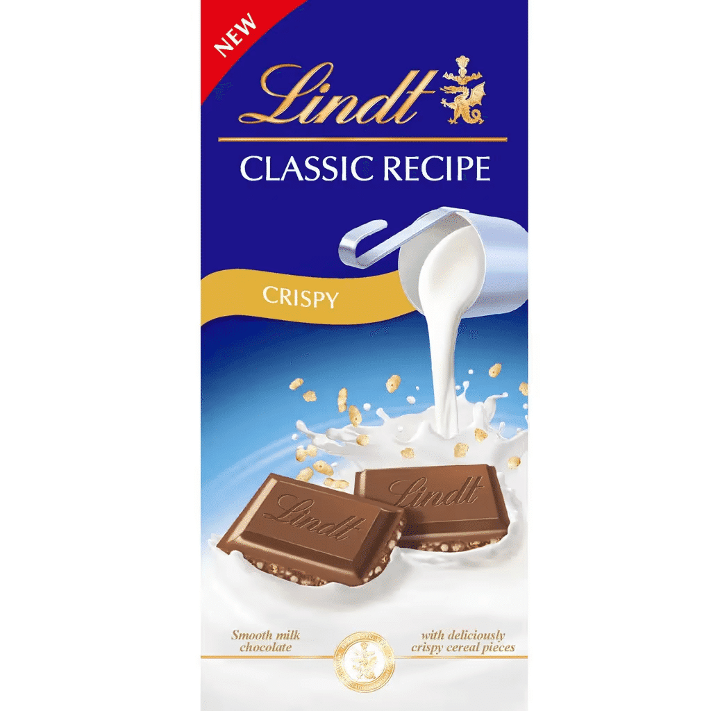 Tablete de Chocolate Leite Receta Original Crispy - LINDT