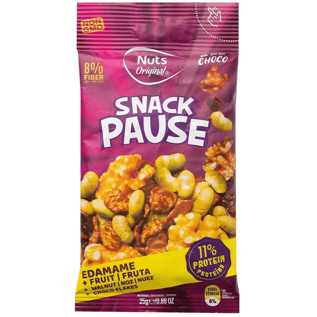Pause - Edamame + Fruta + Walnuts + Choco flakes - NUTS ORIGINALS