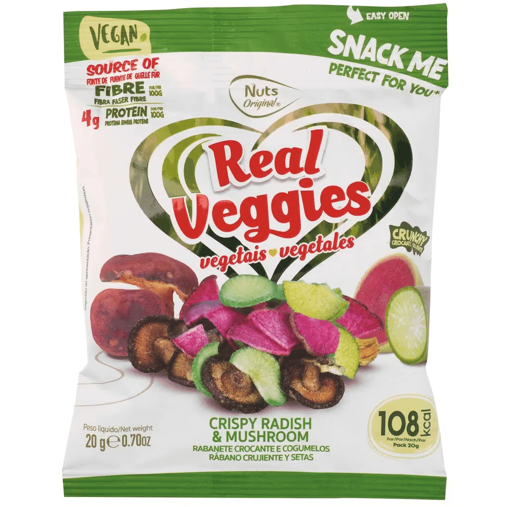 Rabanetes Crocantes e Cogumelos Desidratados - 100% VEGGIES
