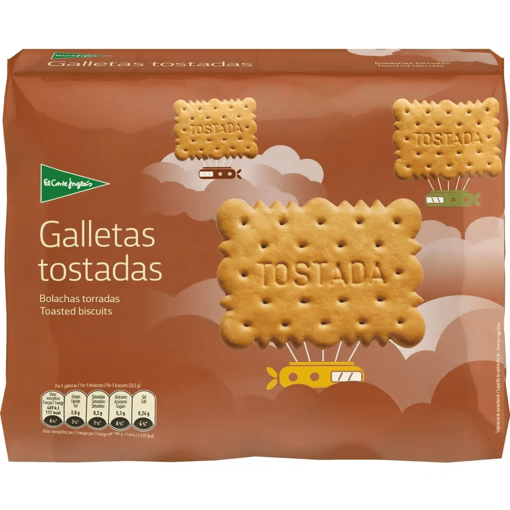 Bolachas Torradas Pack 4 embalagem 800 g - EL CORTE INGLÉS