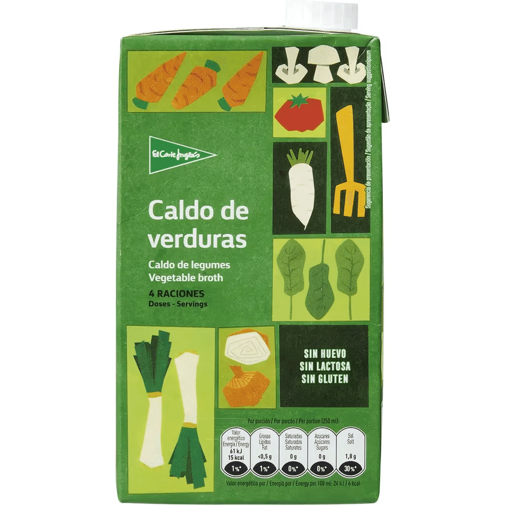 Caldo de Legumes Líquido embalagem 1 L - EL CORTE INGLÉS