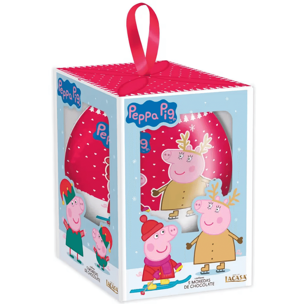 Fantasia de Chocolate Bola de Natal Peppa Pig - LACASA