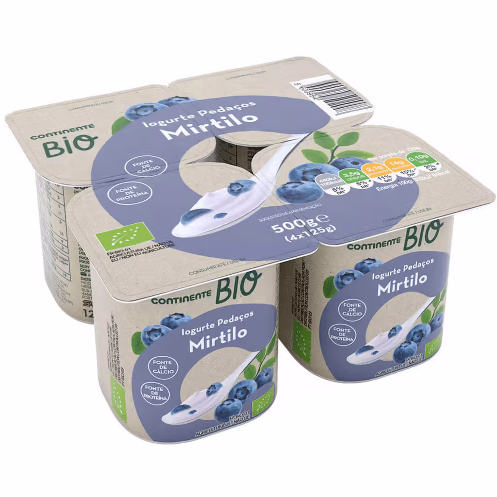 Iogurte Pedaços Mirtilo - CONTINENTE BIO
