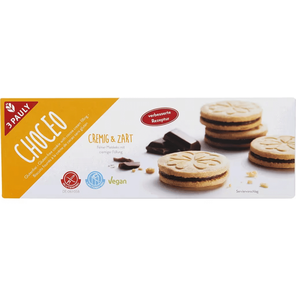 Bolachas Choceo Vegan embalagem 120 g - 3 PAULY