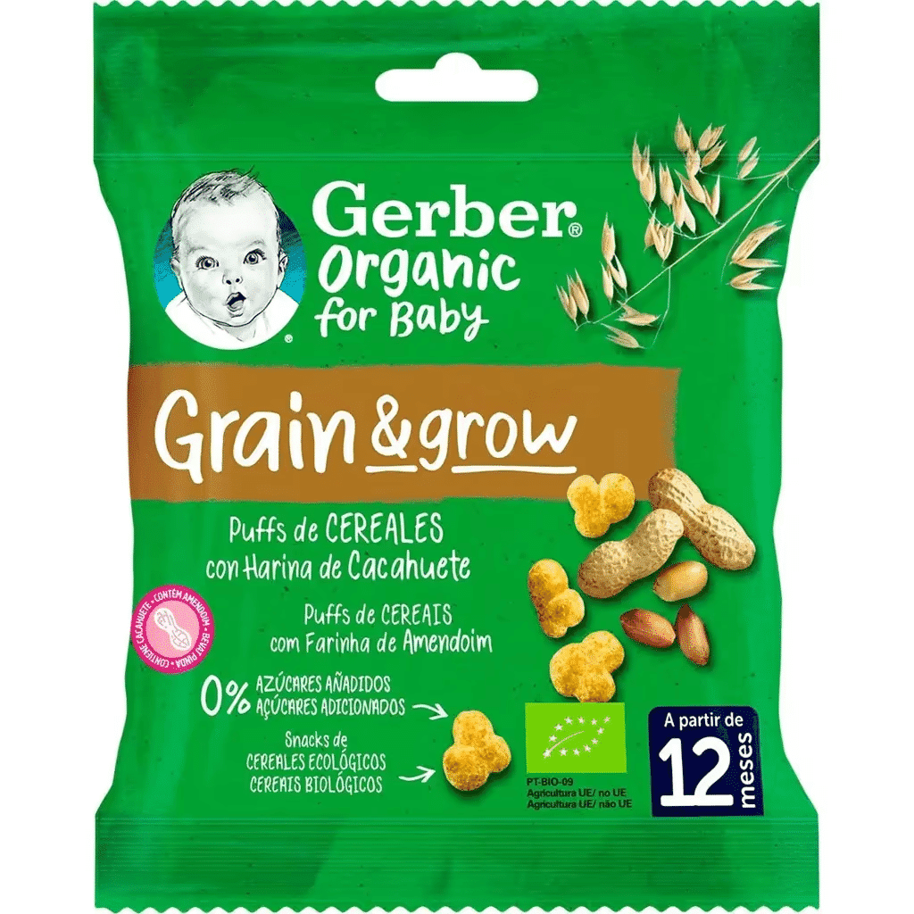 Snack Bio com Amendoim + 12 meses embalagem 7 g - GERBER