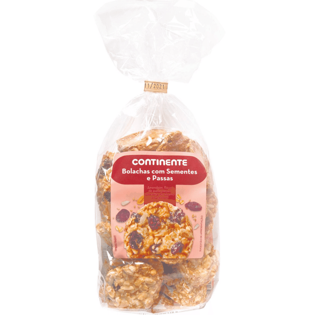 Bolachas com Passas e Sementes - CONTINENTE