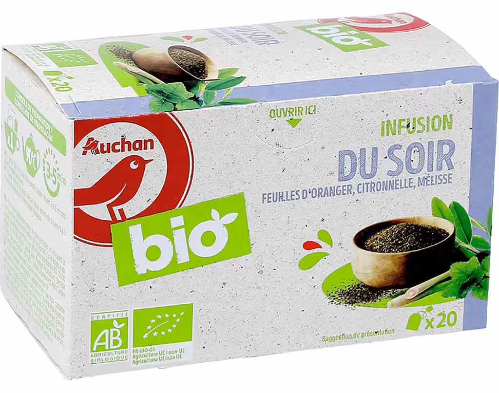 Infusão Da Noite 20 Saquetas - AUCHAN BIO