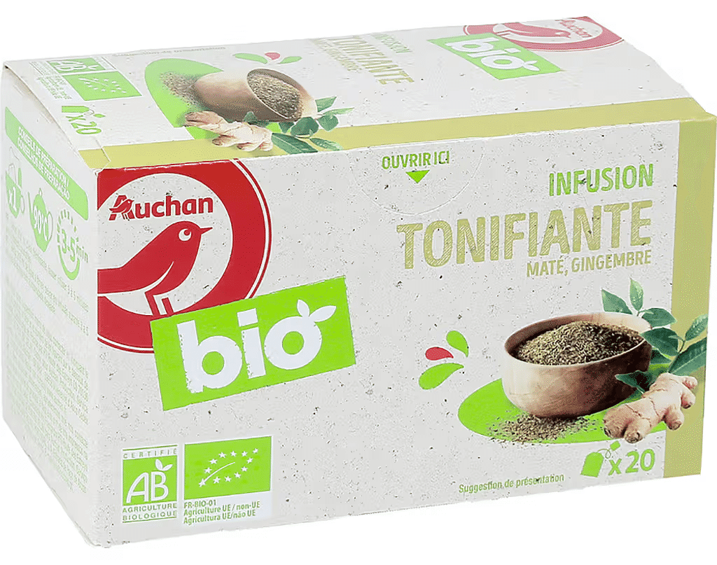 Infusão Tonificante 20 Saquetas 30g - AUCHAN BIO