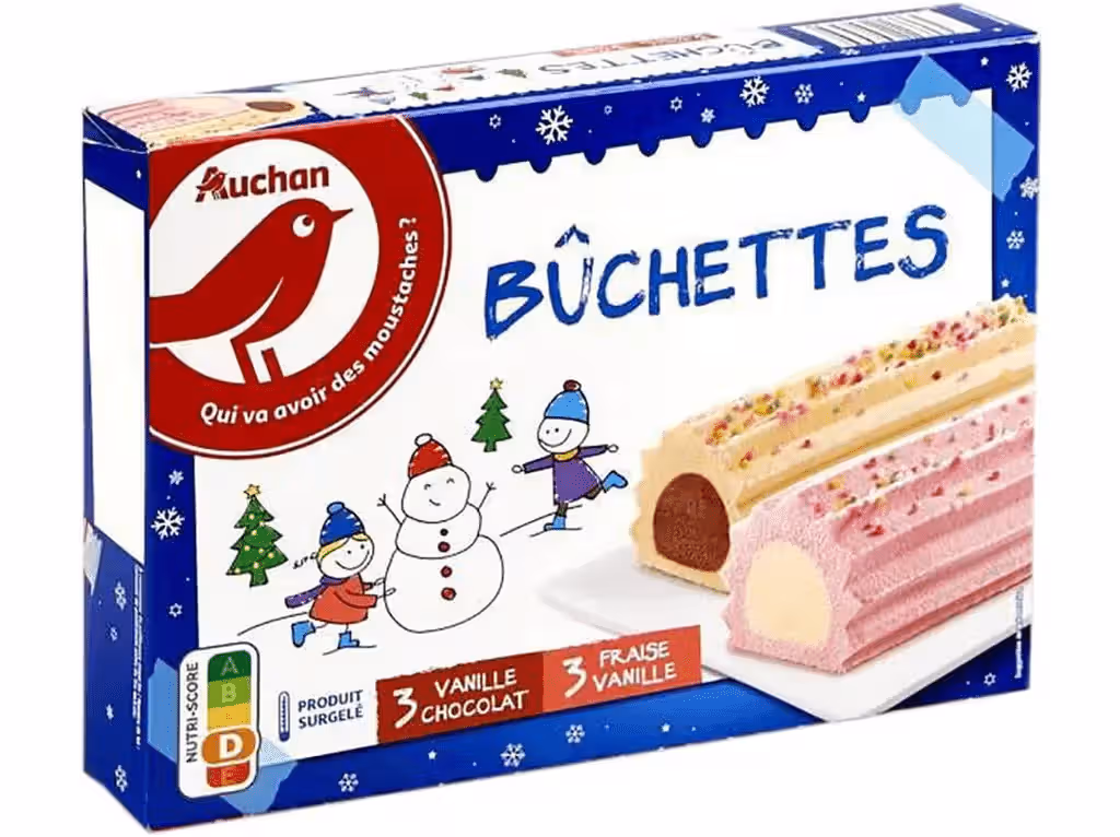 Gelado Troncos Baunilha Chocolate E Morango 660 Ml - AUCHAN
