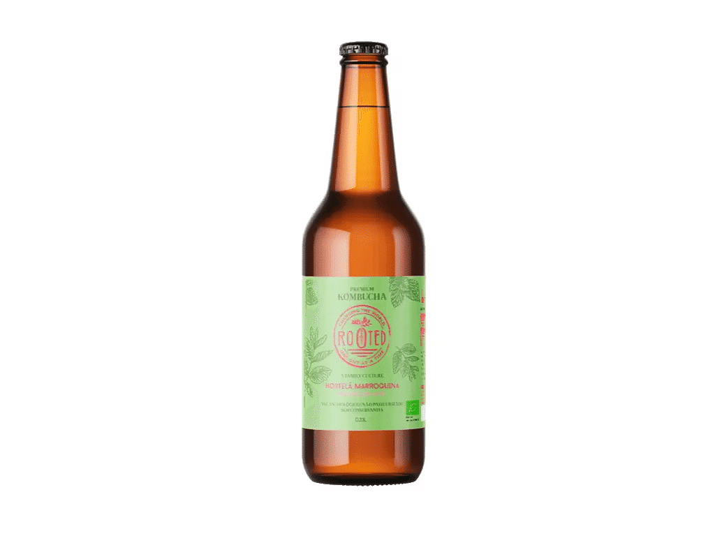 Kombucha Hortelã Marroquina Bio 330ml - ROOTED
