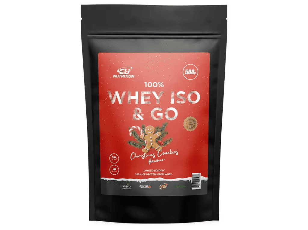 Proteina Isolada Whey Iso & Go Bolachas Natal 500g - EU NUTRITION