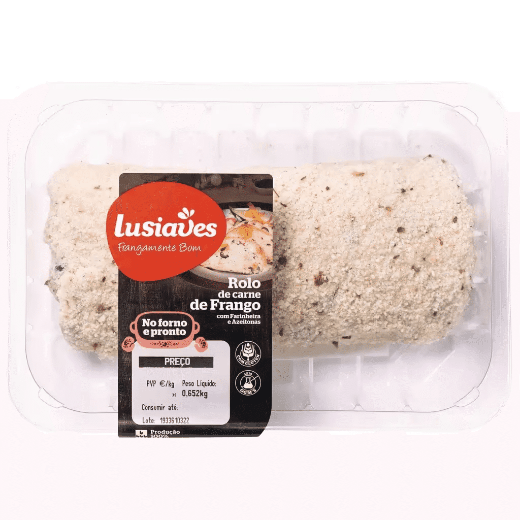 Rolo de Carne de Frango com Farinheira e Azeitonas - LUSIAVES