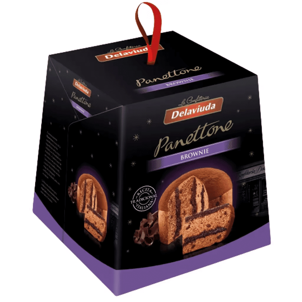 Panettone Brownie Receita Original embalagem 750 g - DELAVIUDA