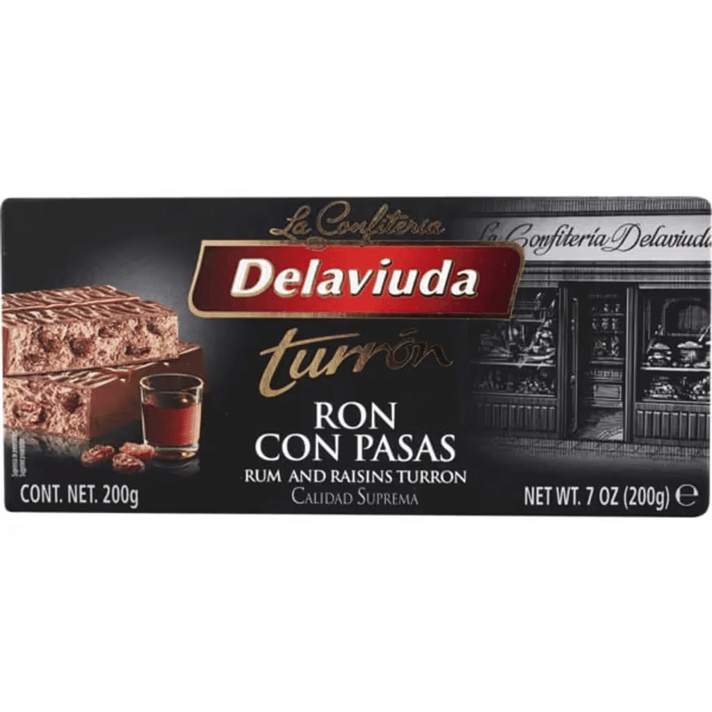 Torrão com Rum e Passas embalagem 200 g - DELAVIUDA