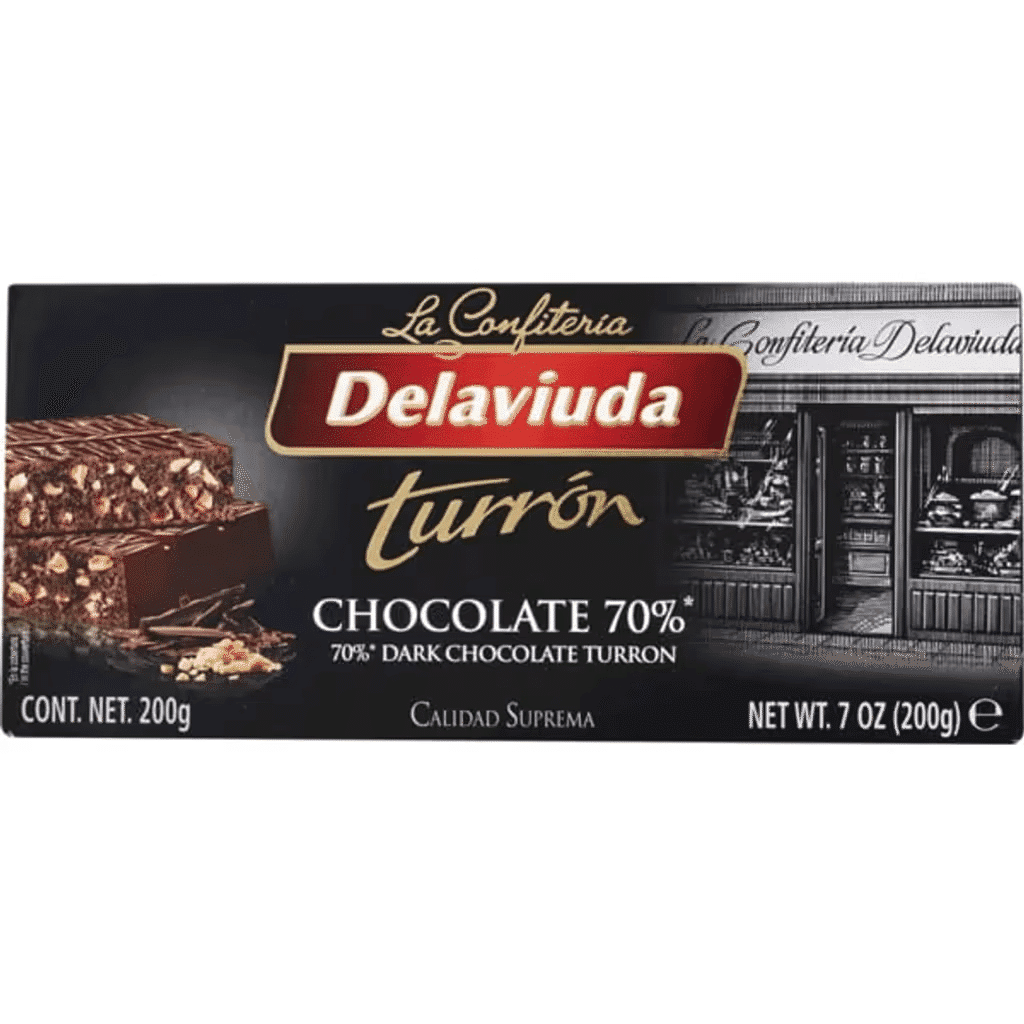 Torrão de Chocolate Preto 70% embalagem 200 g - DELAVIUDA