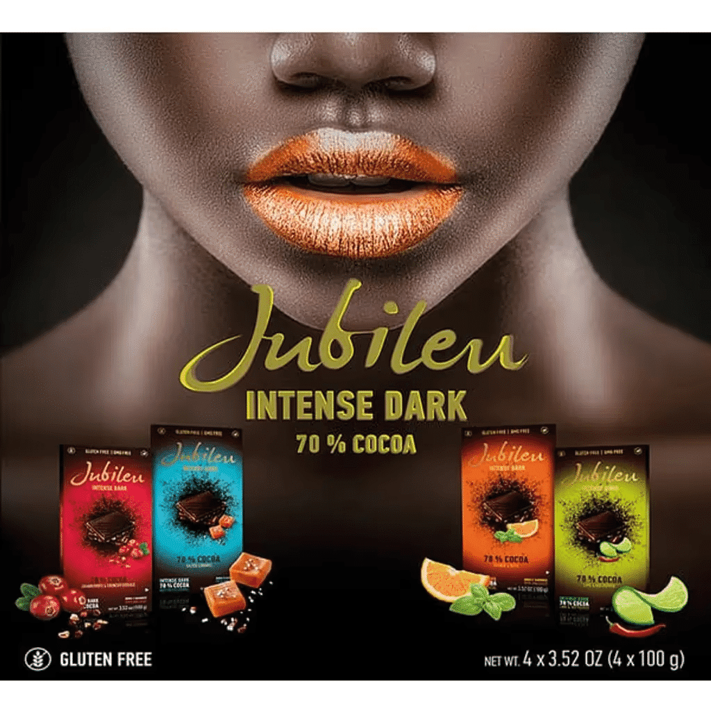 Chocolate Preto sem Glúten Pack 4 embalagem 400 g - JUBILEU