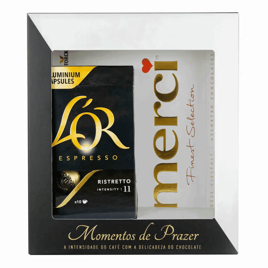 Bombons de Chocolate com Oferta Café L'or 10un - MERCI