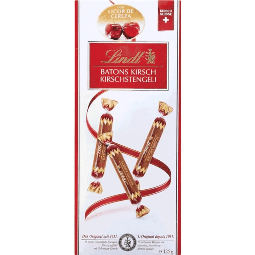 Chocolate Batons com Licor de Cereja embalagem 125 g - LINDT